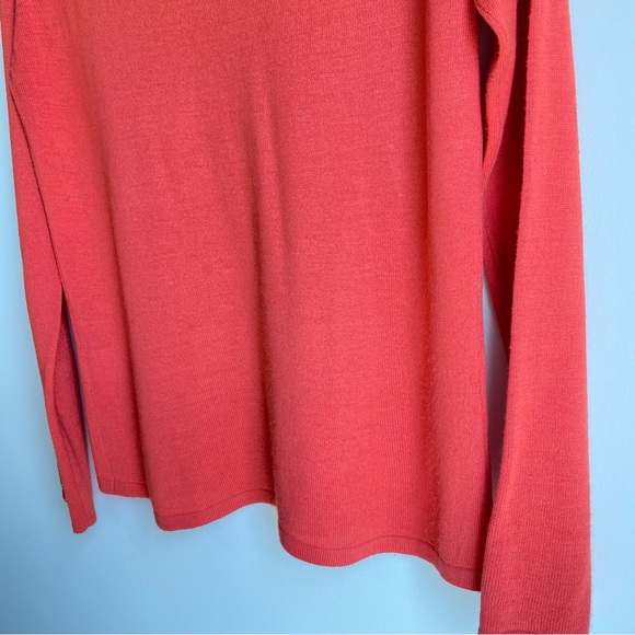 Solar Womens Red Orange Lightweight Knit Blend Sweater Top, Size S - Picture 11 of 15